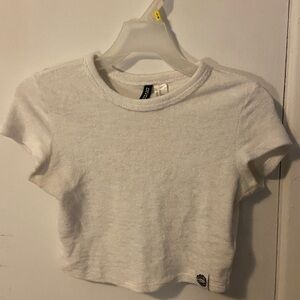 Women’s White Cropped T-Shirt